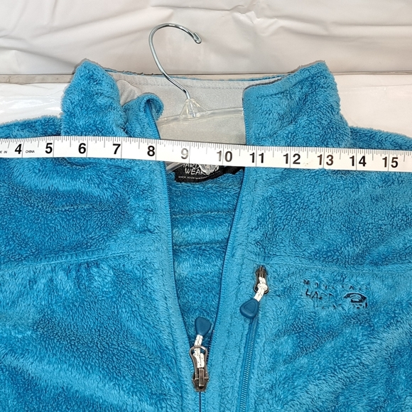Mountain HardWear Women's Fleece Fill Zip Adjustable Blue Pockets Size Medium - Picture 10 of 12